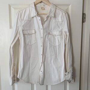 Levi's White Button Down Shirt for Women
